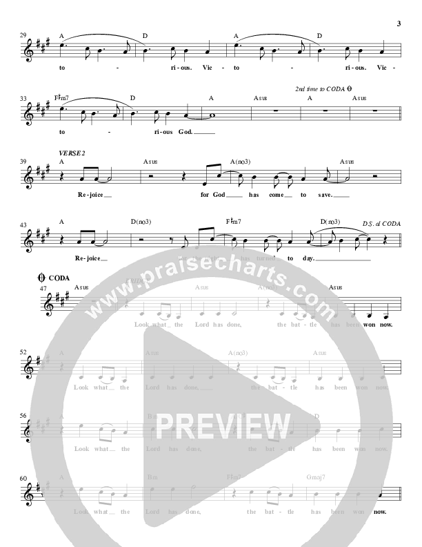 Victorious God Lead Sheet (Glenn Packiam)
