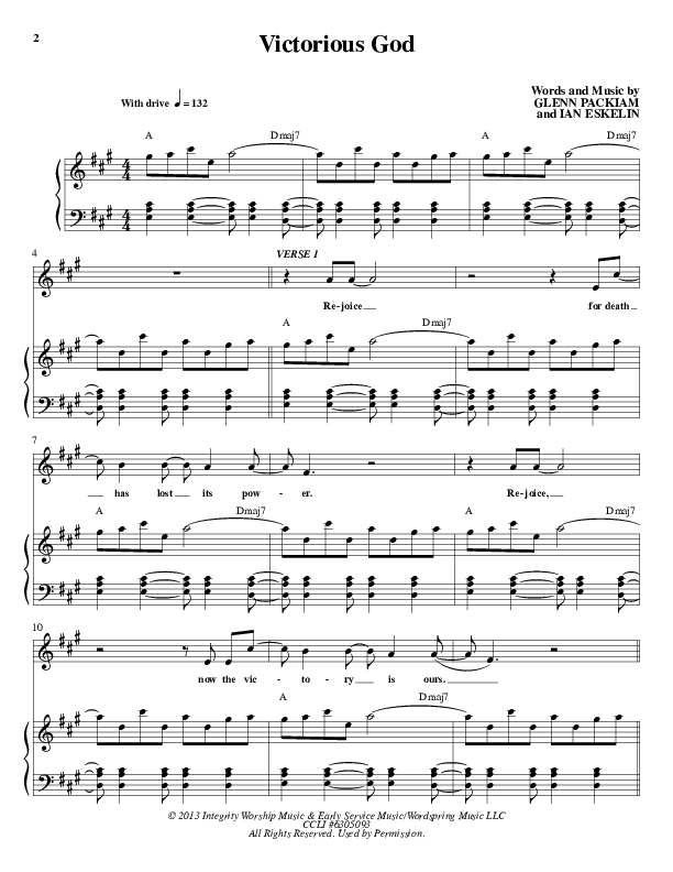 Victorious God Piano/Vocal (Glenn Packiam)