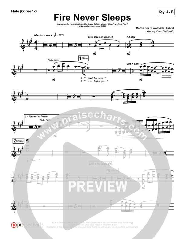 Fire Never Sleeps Wind Pack (Martin Smith / Jesus Culture)