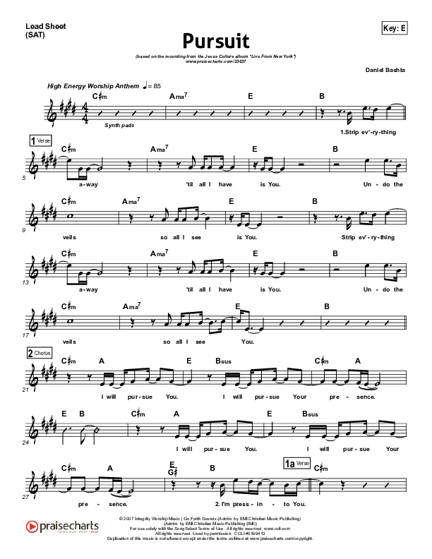 Pursuit Lead (SAT) (Jesus Culture)