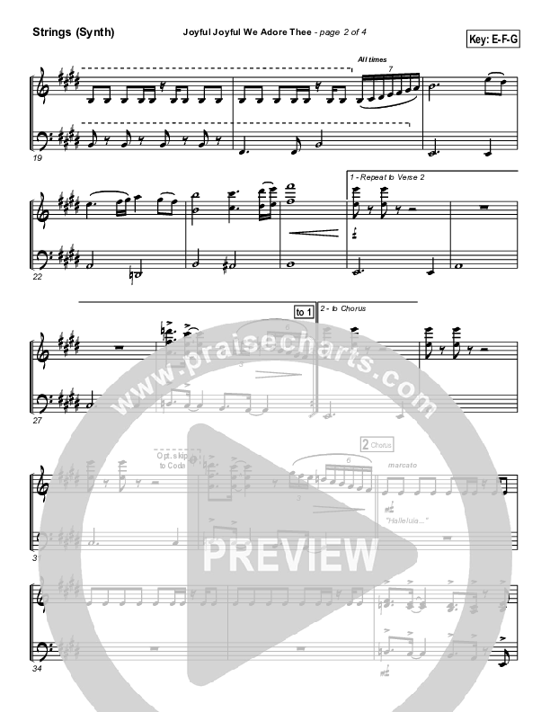 Joyful Joyful We Adore Thee String Pack (PraiseCharts Band / Arr. Daniel Galbraith)