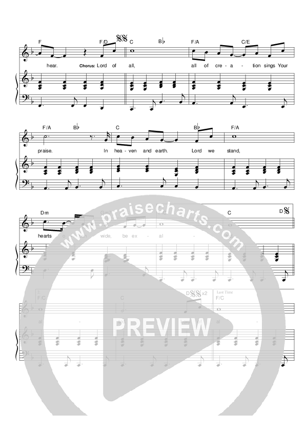 Lord Of All Lead & Piano (Hillsong Worship)