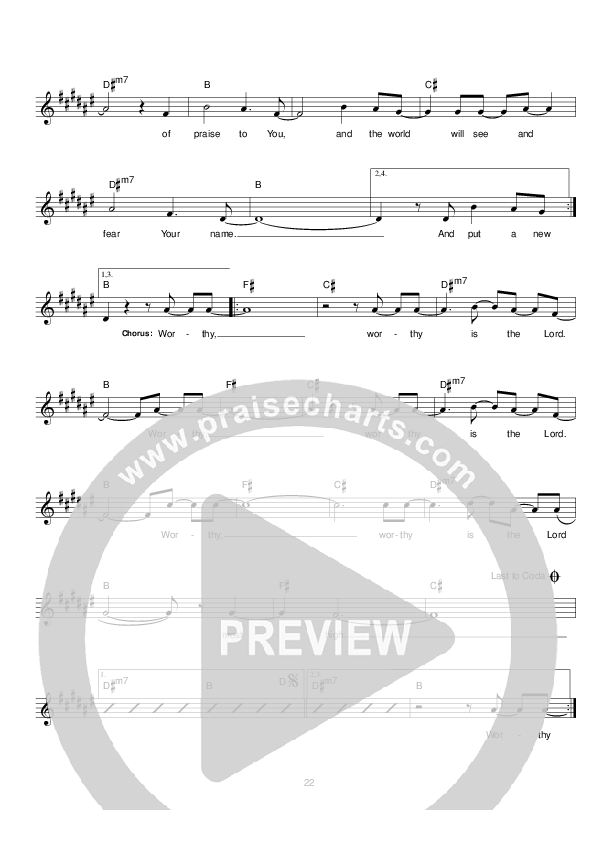 Most High Lead Sheet (Hillsong UNITED)