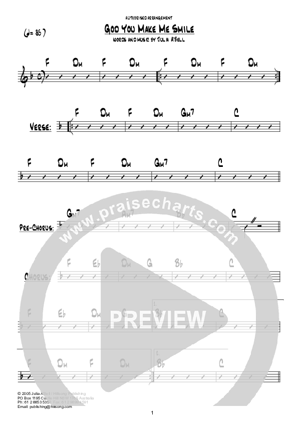 God You Make Me Smile Rhythm Chart (Hillsong Kids)