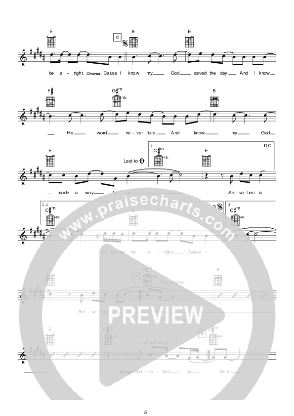 Salvation Is Here Lead Sheet (Hillsong UNITED)