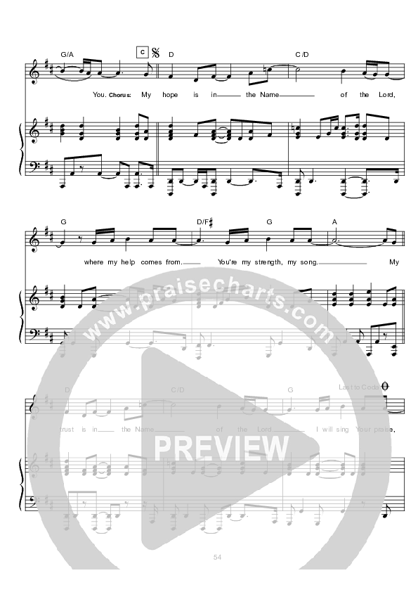 My Hope Piano/Vocal (Hillsong Worship)