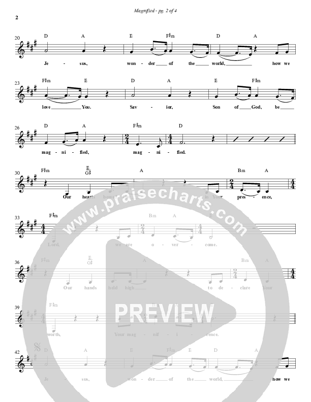 Magnified Lead Sheet (Christine D'Clario)