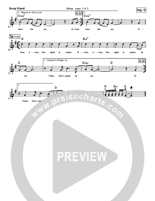 Arise Lead Sheet (Christine D'Clario)