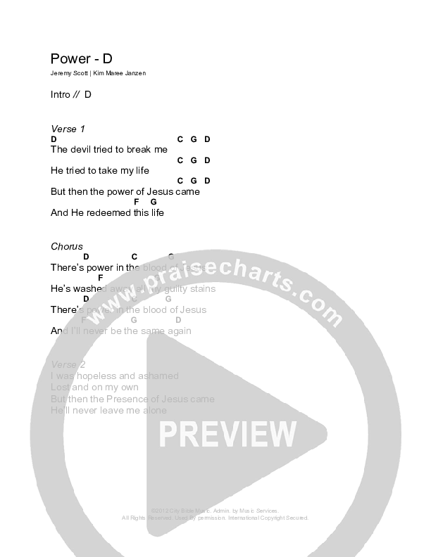 Power Chord Chart (Bridgecity)