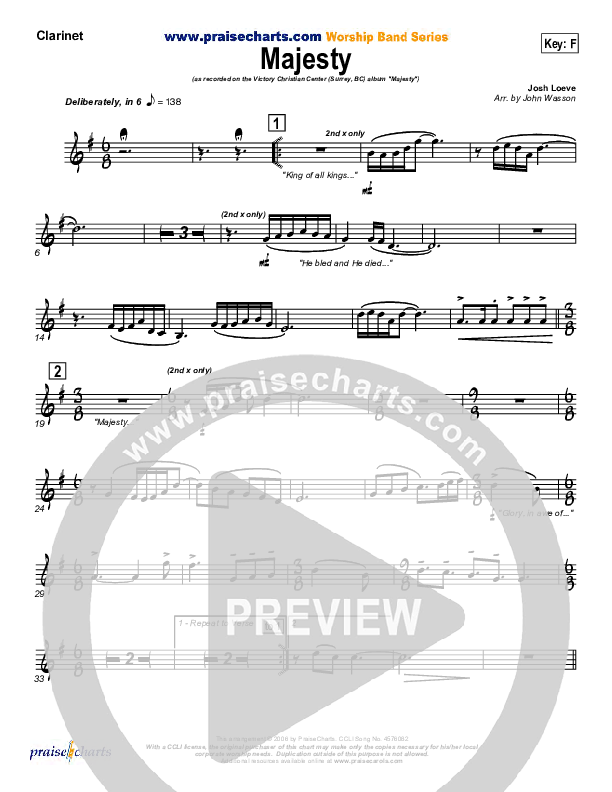 Majesty Clarinet (VCC Live / Relate Church)