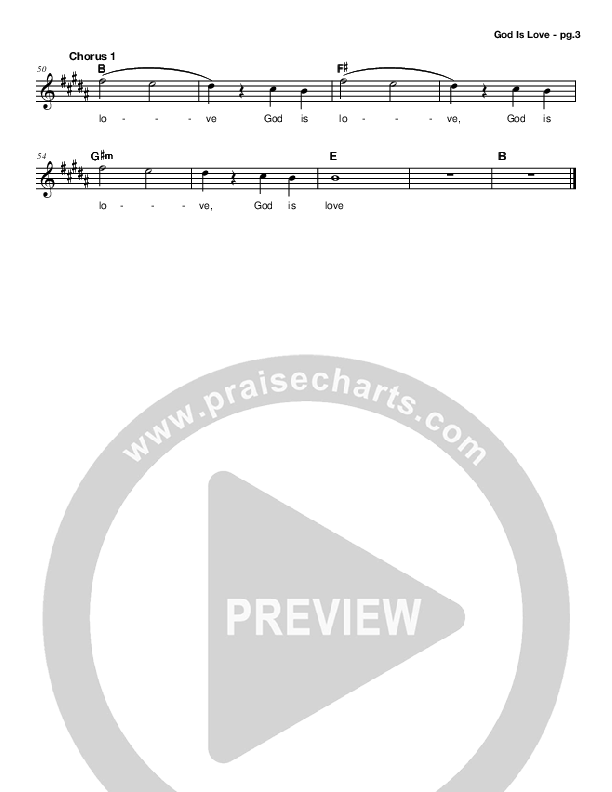 God Is Love Lead Sheet (Bridgecity)