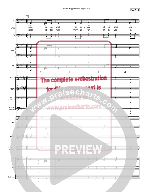 The Old Rugged Cross Orchestration (Traditional Hymn / PraiseCharts)