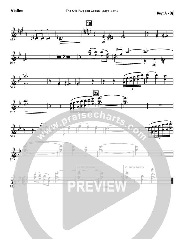 The Old Rugged Cross Violins (Traditional Hymn / PraiseCharts)