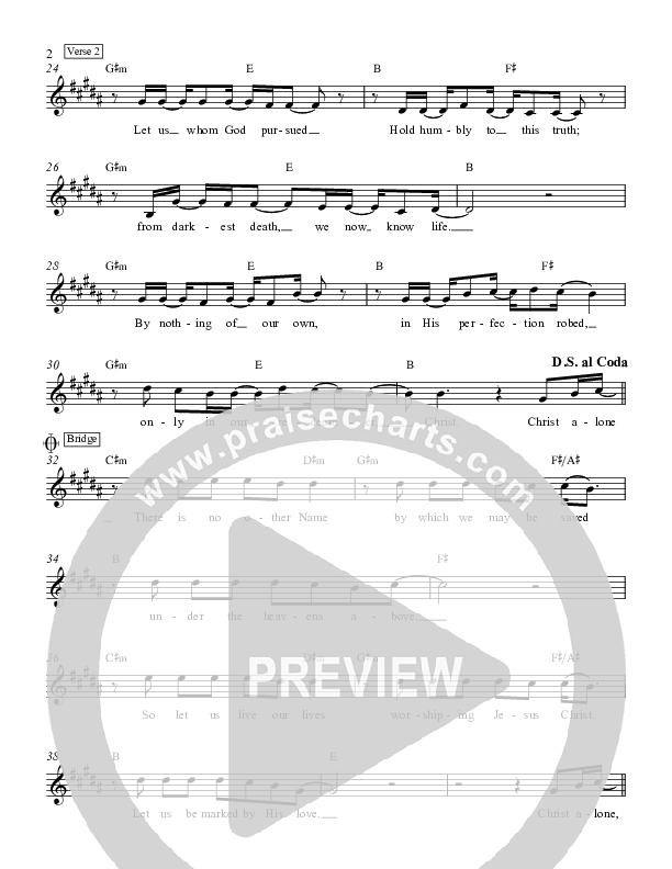 Christ Alone Lead Sheet (Andy Needham Band)