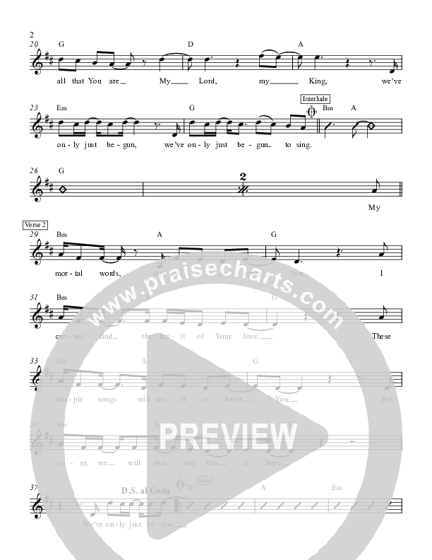Only Just Begun Lead Sheet (Andy Needham Band)