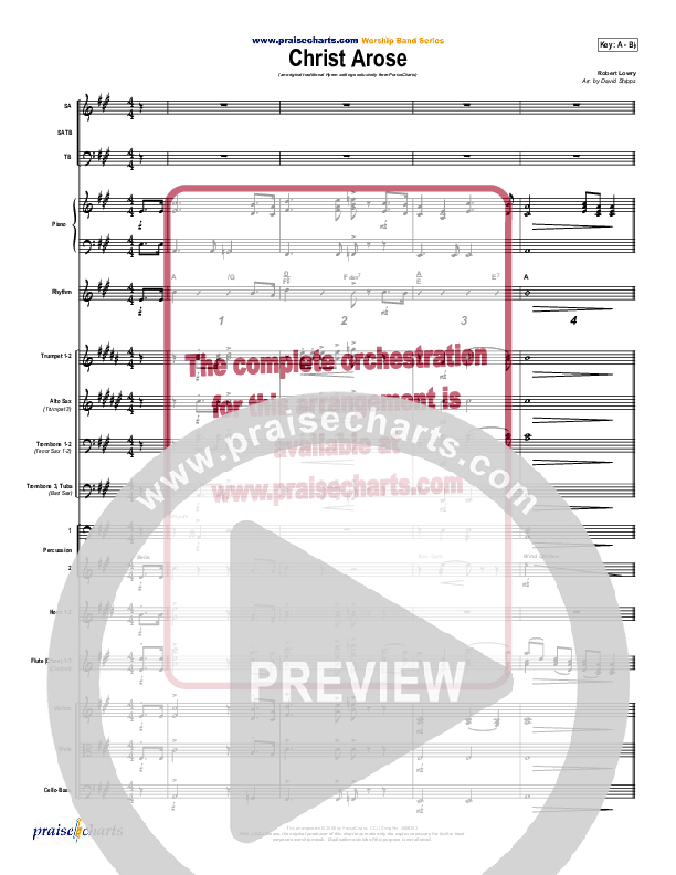 Christ Arose Conductor's Score (PraiseCharts / Traditional Hymn)