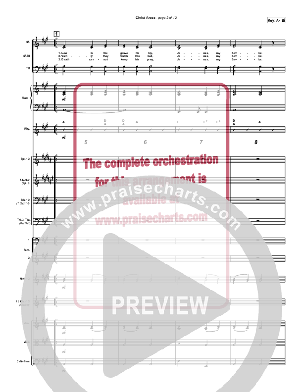 Christ Arose Conductor's Score (PraiseCharts / Traditional Hymn)