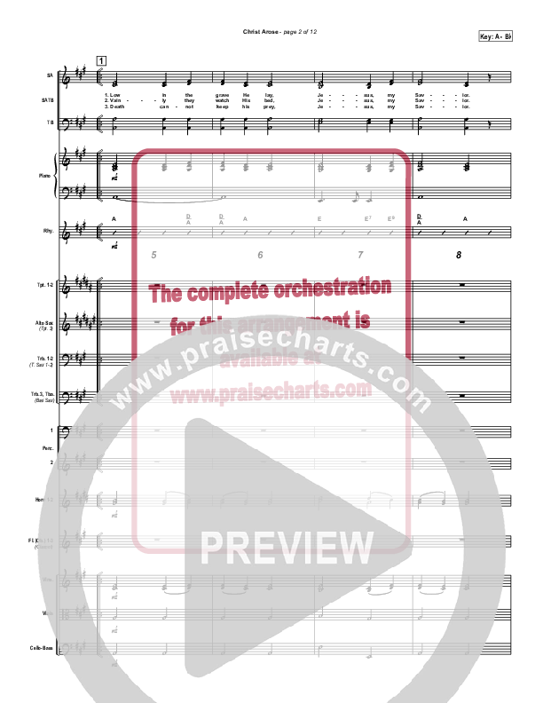 Christ Arose Orchestration (PraiseCharts / Traditional Hymn)