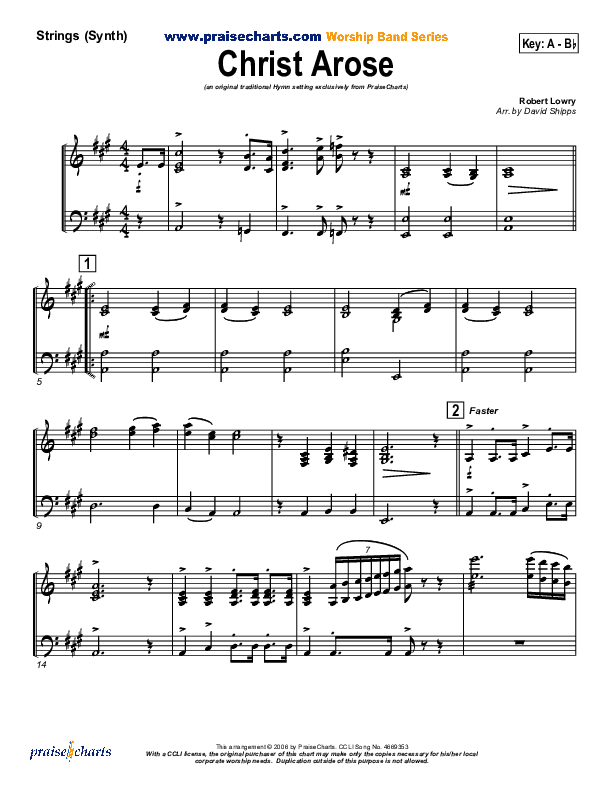 Christ Arose String Pack (PraiseCharts / Traditional Hymn)