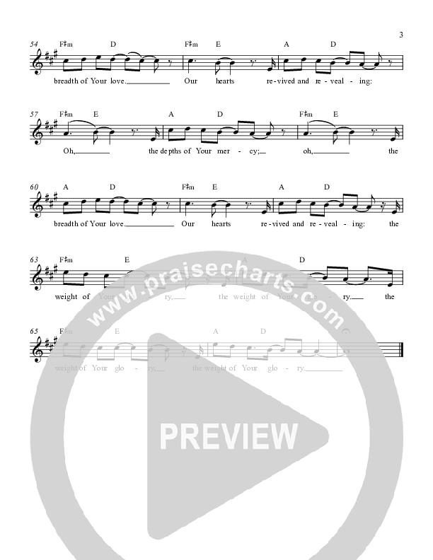 Weight Of Glory Lead Sheet (Andy Needham Band)
