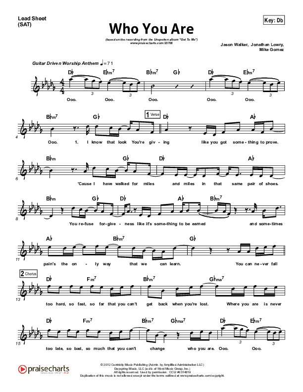 Who You Are Lead (SAT) (Unspoken)