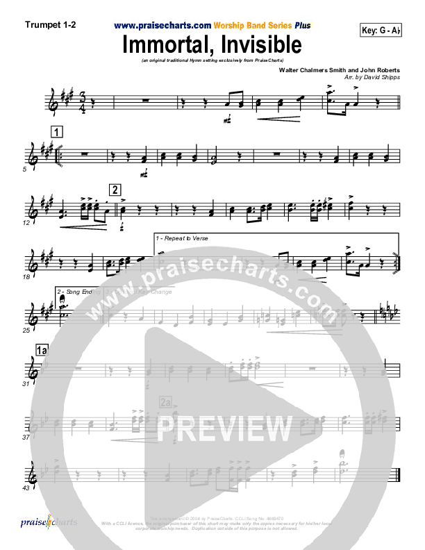 Immortal Invisible Trumpet 1,2 (Traditional Hymn / PraiseCharts)