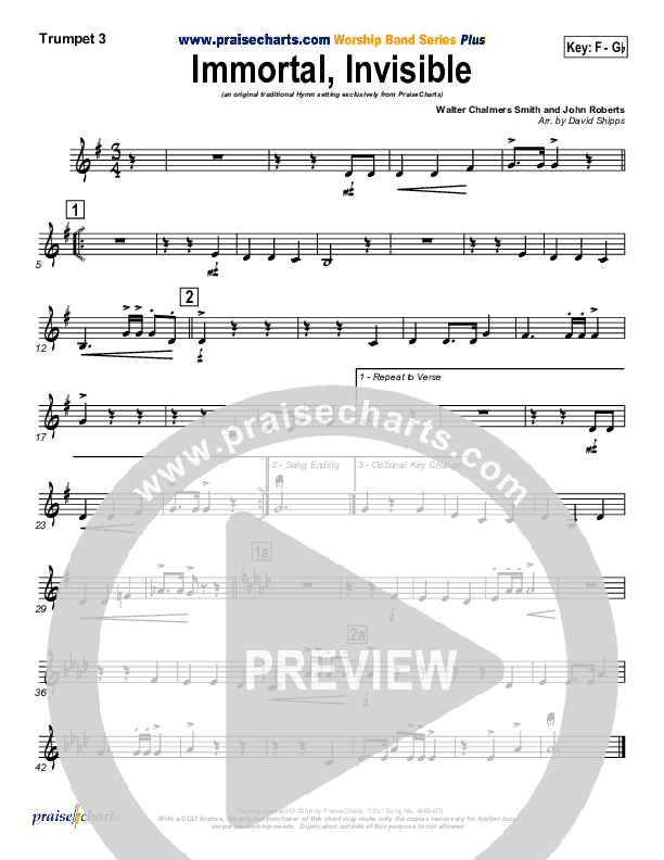 Immortal Invisible Trumpet 3 (Traditional Hymn / PraiseCharts)
