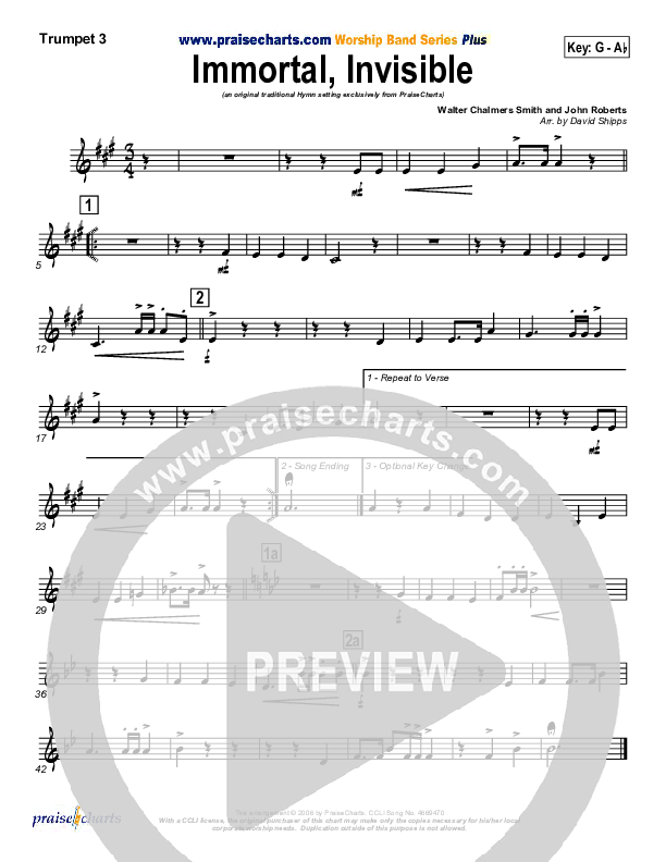 Immortal Invisible Brass Pack (Traditional Hymn / PraiseCharts)