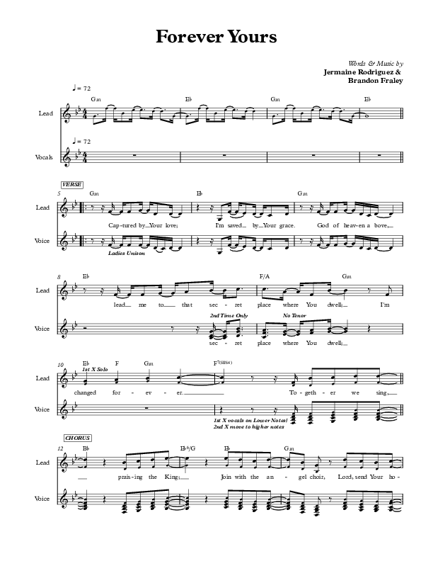 Forever Yours Sheet Music PDF (Jermaine Rodriguez) PraiseCharts