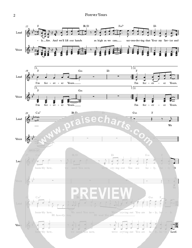 Forever Yours Lead Sheet (Jermaine Rodriguez)