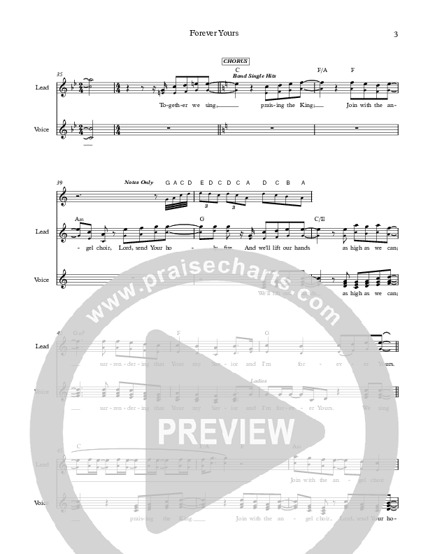 Forever Yours Lead Sheet (Jermaine Rodriguez)