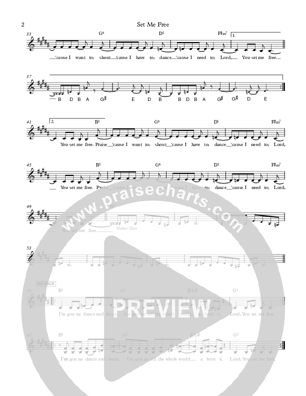 Set Me Free Lead Sheet (Jermaine Rodriguez)