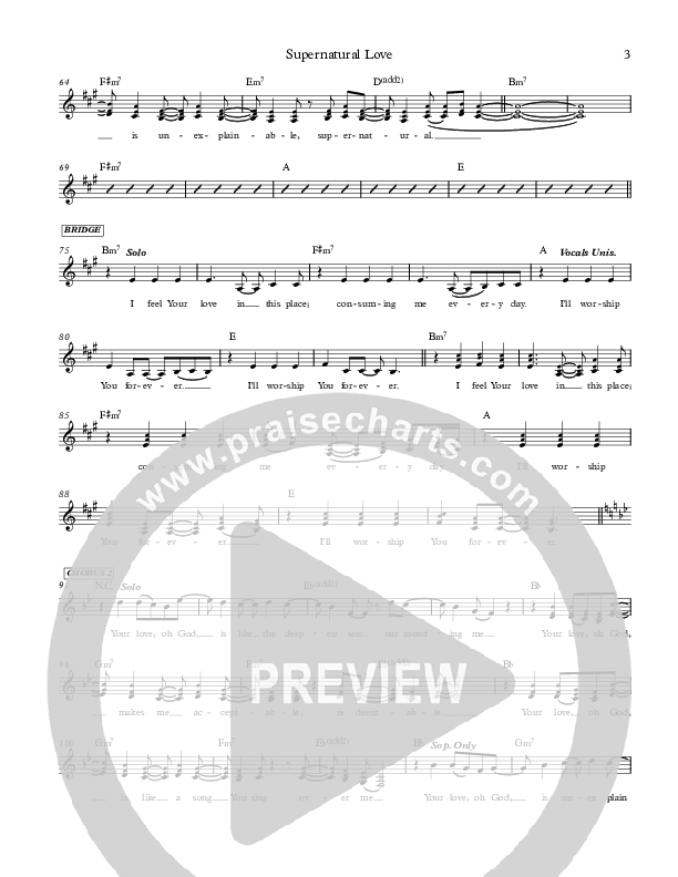 Supernatural Love Lead Sheet (Jermaine Rodriguez)