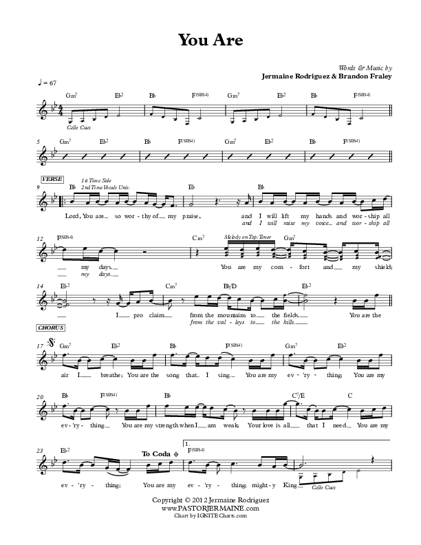 You Are Lead Sheet (Jermaine Rodriguez)