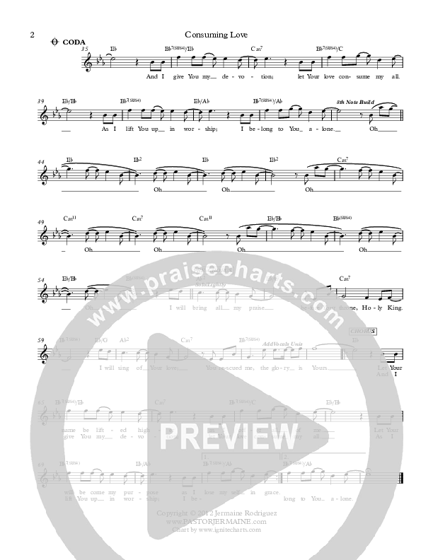 Consuming Love Lead Sheet (Jermaine Rodriguez)