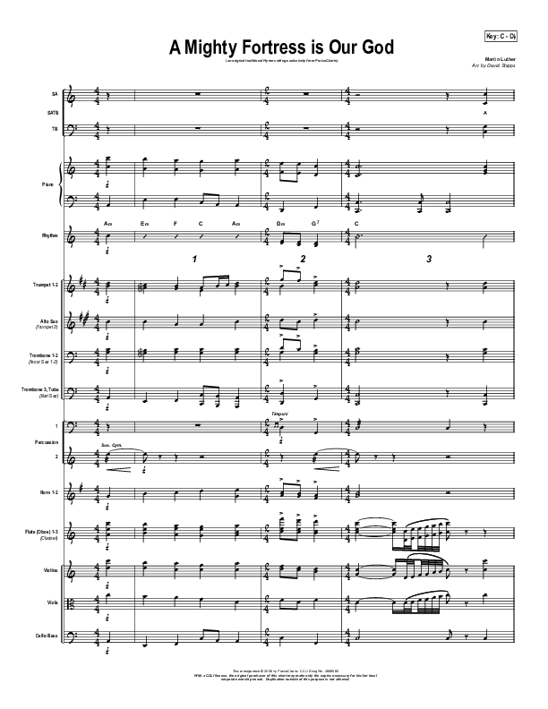 A Mighty Fortress Is Our God Orchestration (PraiseCharts / Traditional Hymn)