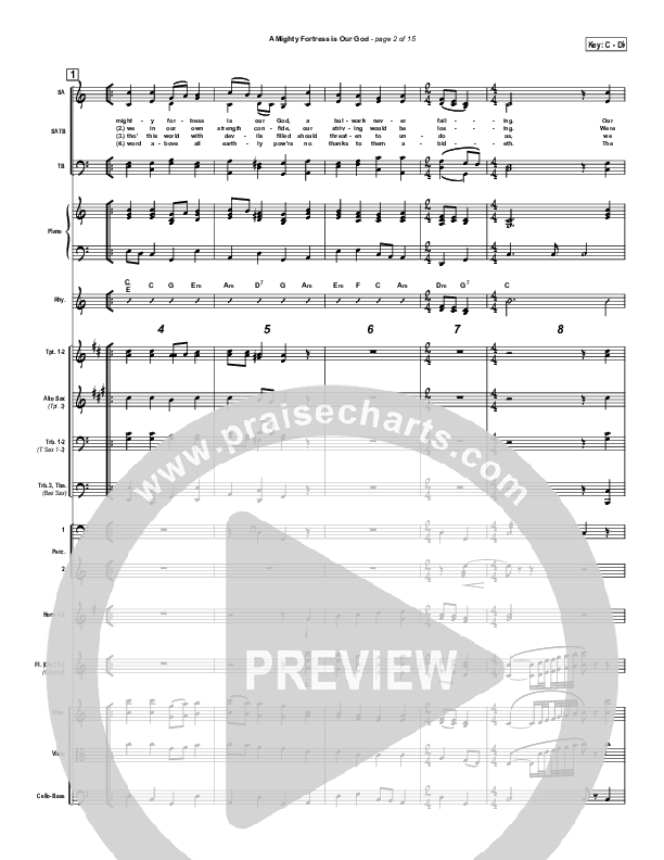 A Mighty Fortress Is Our God Orchestration (PraiseCharts / Traditional Hymn)