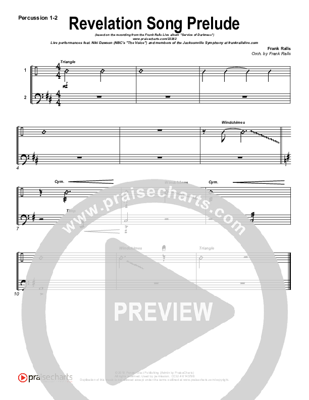 Revelation Song Percussion 1/2 (Frank Ralls)