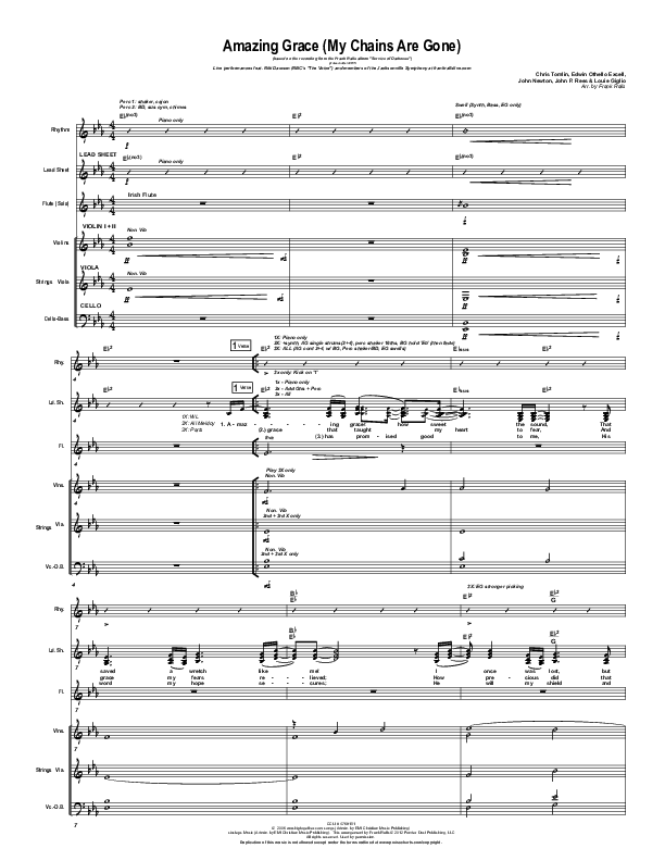 Amazing Grace (My Chains Are Gone) Conductor's Score (Frank Ralls)