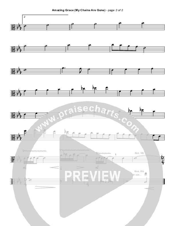 Amazing Grace (My Chains Are Gone) Viola (Frank Ralls)