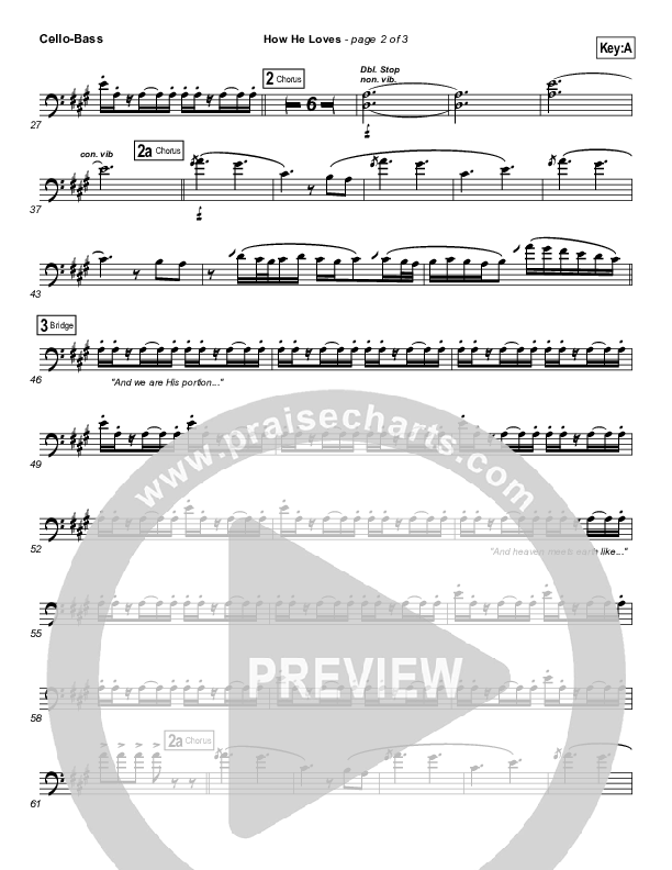 How He Loves Cello/Bass (Frank Ralls)