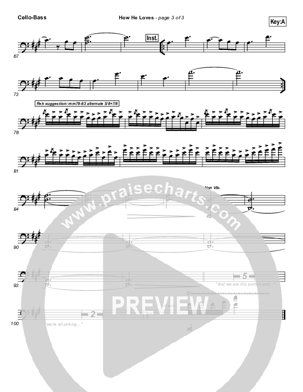 How He Loves Cello/Bass (Frank Ralls)