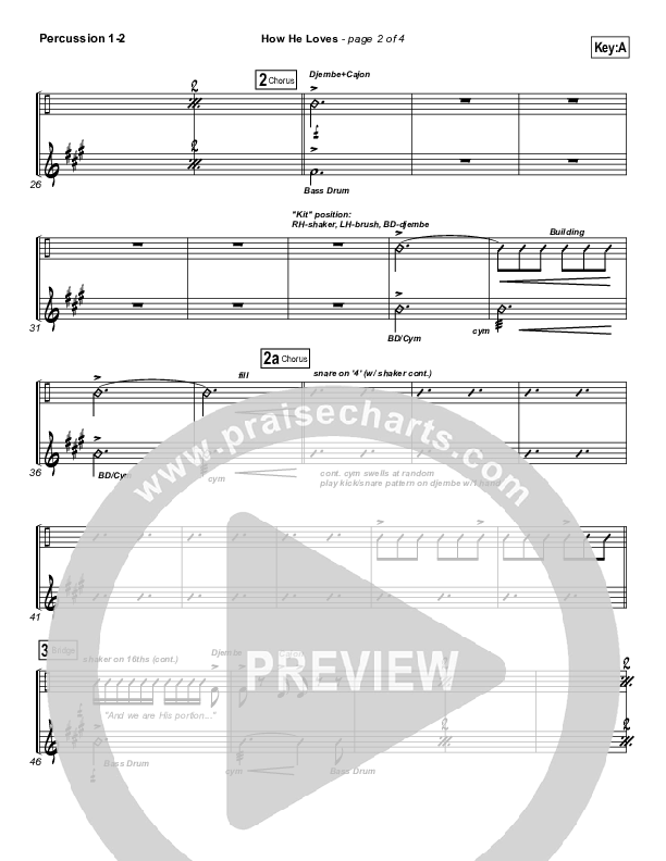 How He Loves Percussion (Frank Ralls)