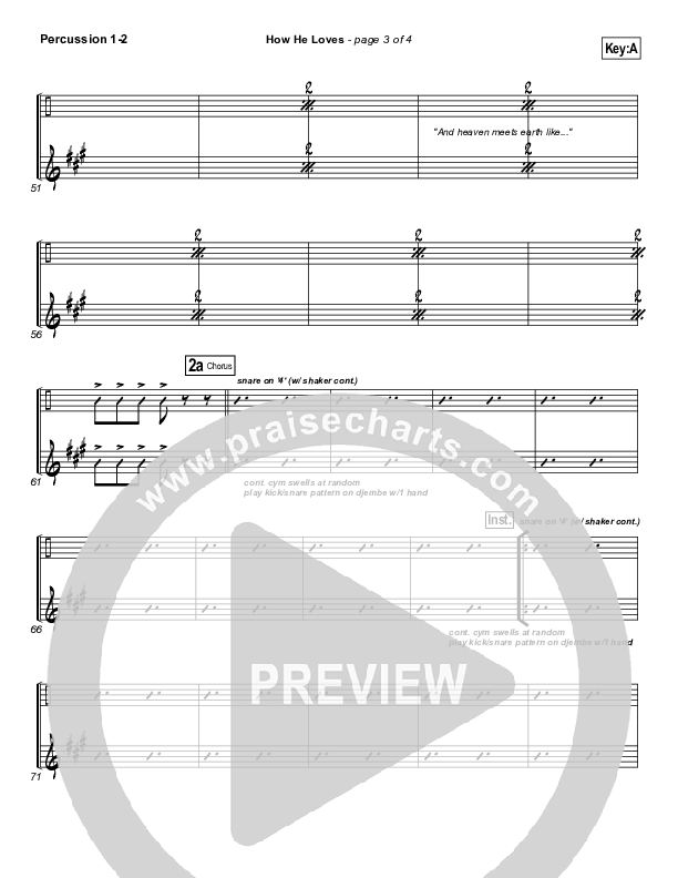 How He Loves Percussion (Frank Ralls)