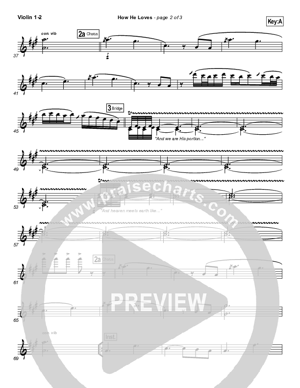 How He Loves Violin 1/2 (Frank Ralls)