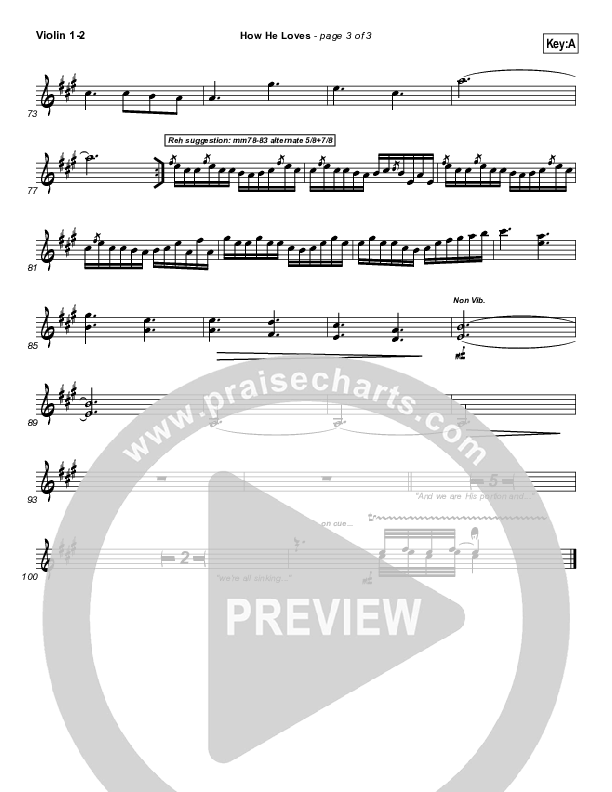 How He Loves Violin 1/2 (Frank Ralls)