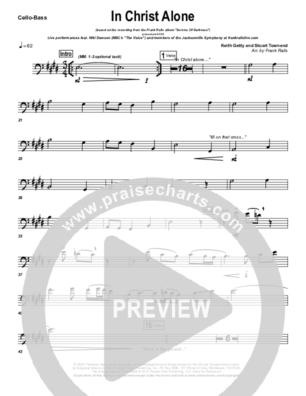 In Christ Alone Cello/Bass (Frank Ralls)