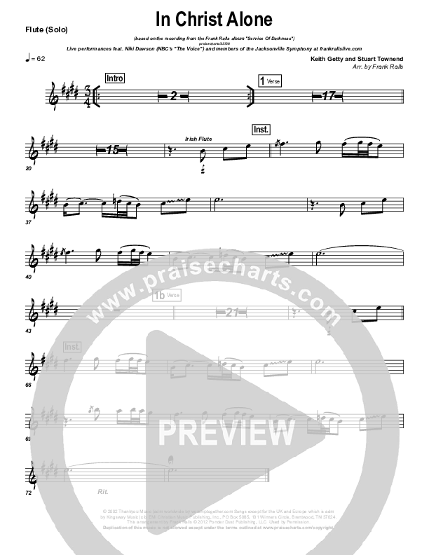 In Christ Alone Flute (Frank Ralls)
