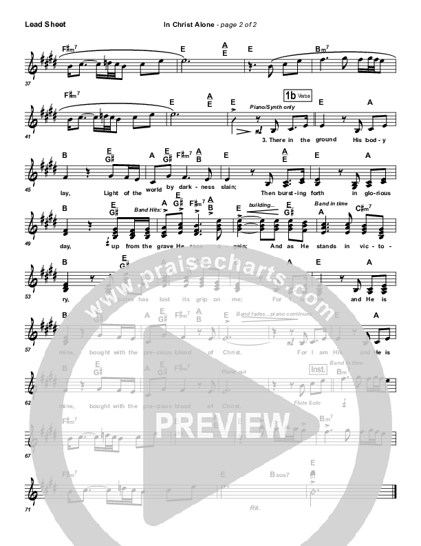 In Christ Alone Lead Sheet (Frank Ralls)