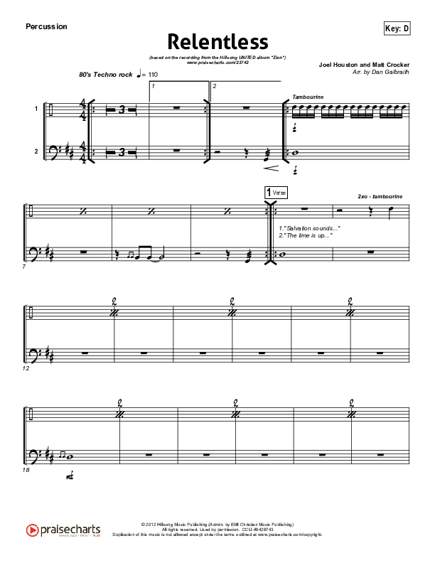 Relentless Percussion (Hillsong UNITED)